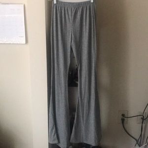 Grey basic jersey flared trouser